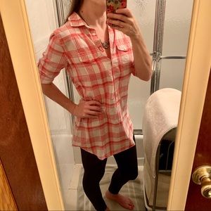 J.Crew Lightweight Cotton Plaid Tunic